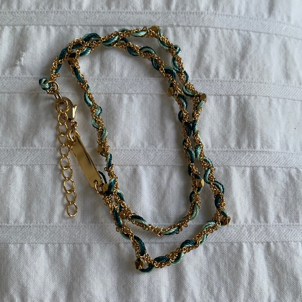 Thread and chain bracelet